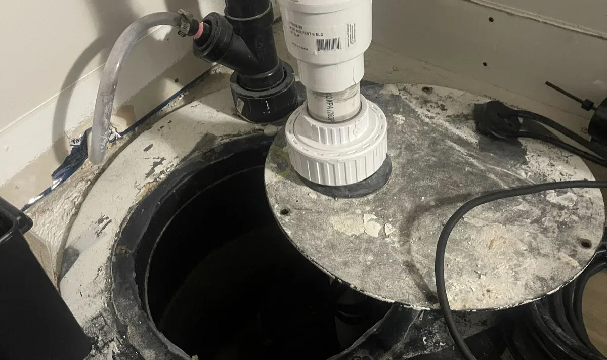 Sump pump installation in Essex